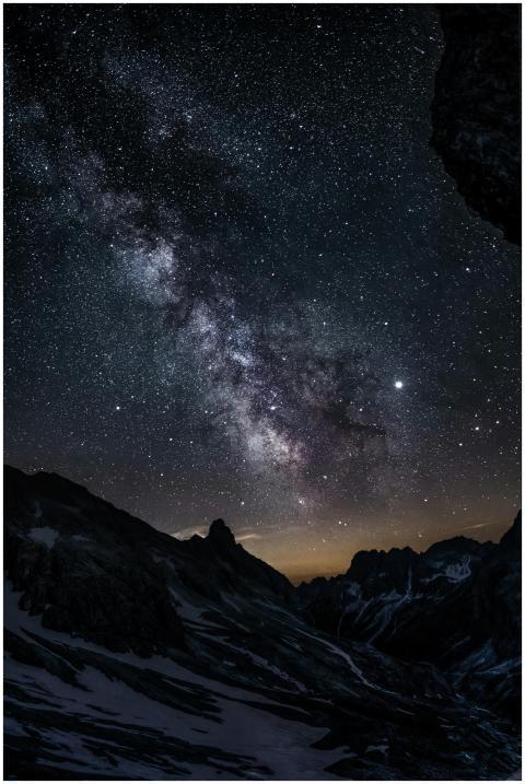 Breathtaking view of the Milky Way galaxy over the