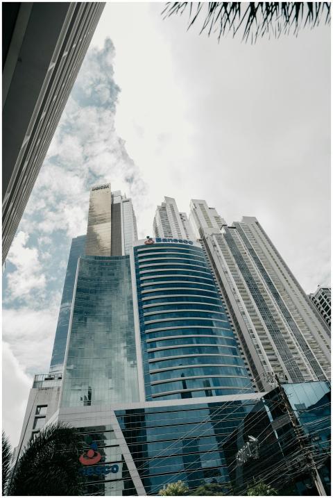 Modern skyscrapers towering into the sky in Panama