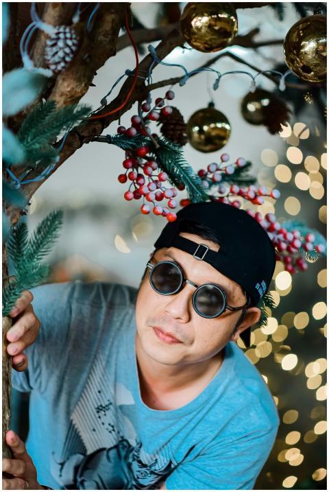 Festive Portrait Man Decorated