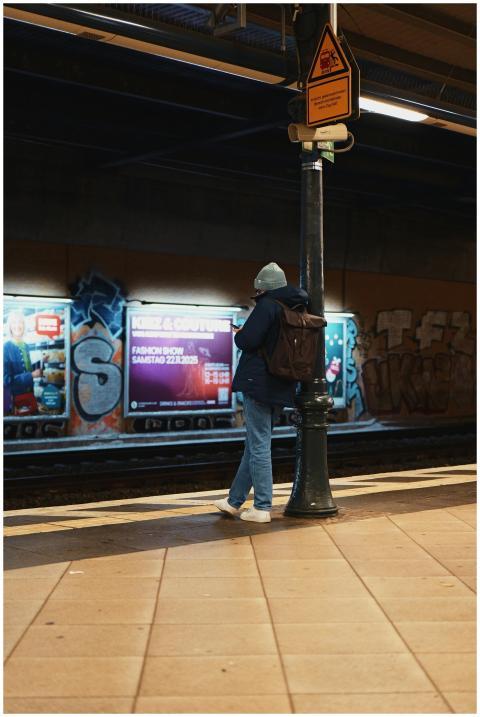 Young Man Waits Alone