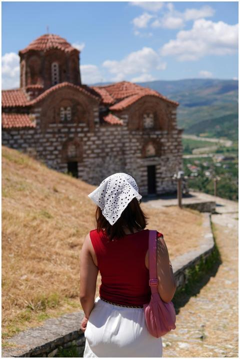 Woman Exploring Historic Byzantine