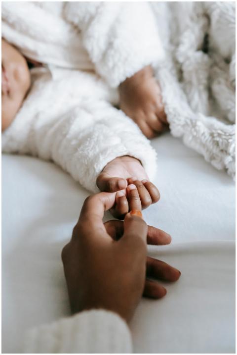 High angle of crop unrecognizable African American