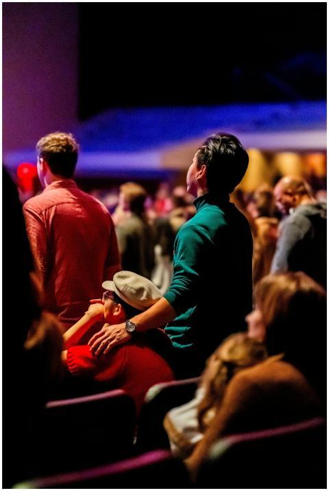 Diverse Audience Engaged Indoor