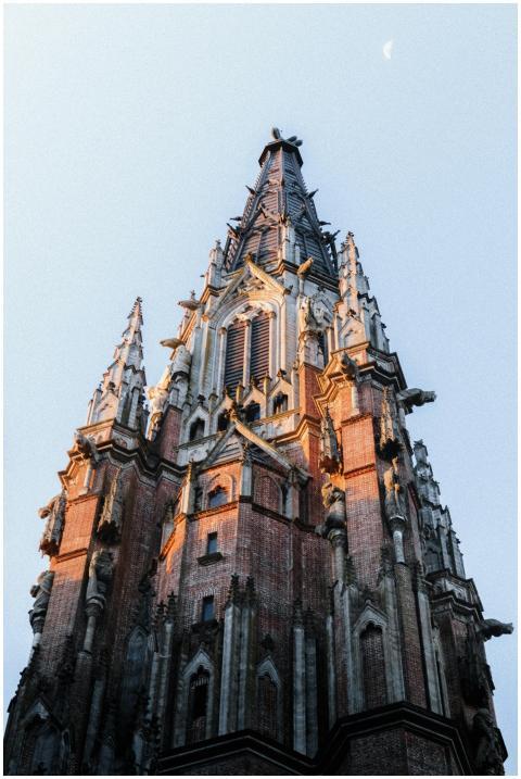 Gothic-style cathedral in La Plata, Argentina, hig