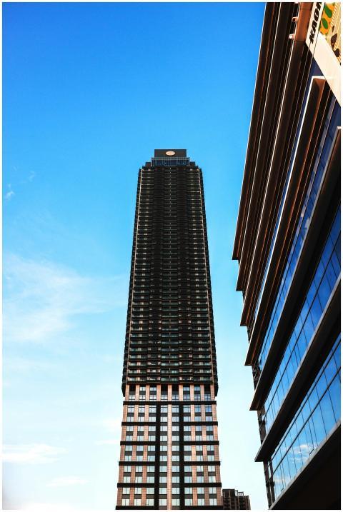 Striking view of a modern skyscraper in Taiwan aga