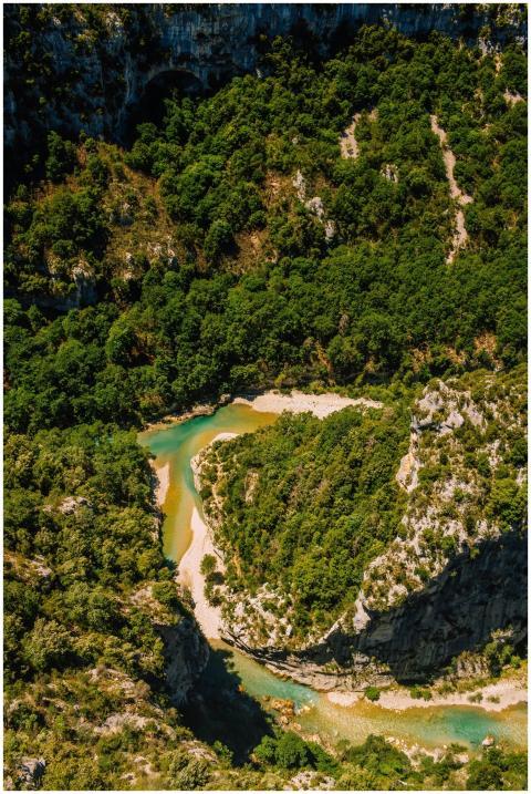Stunning aerial shot of Verdon Gorge in Provence,
