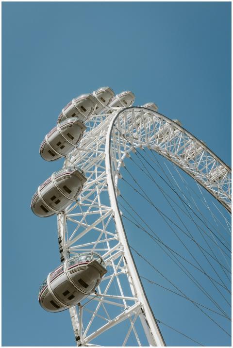 London Eye Ferris wheel with visible capsules agai