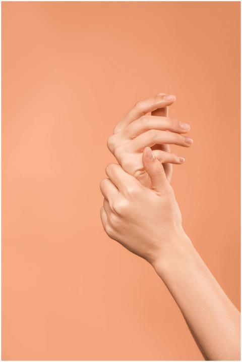 Close-up of soft, smooth hands with elegant pose o