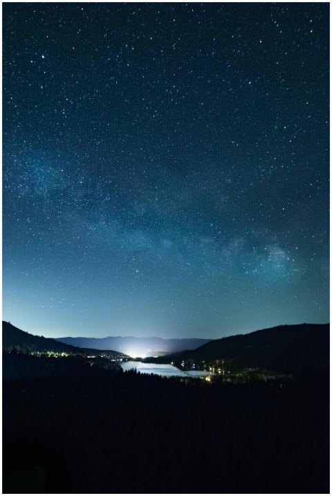 A breathtaking view of the starry night sky over D