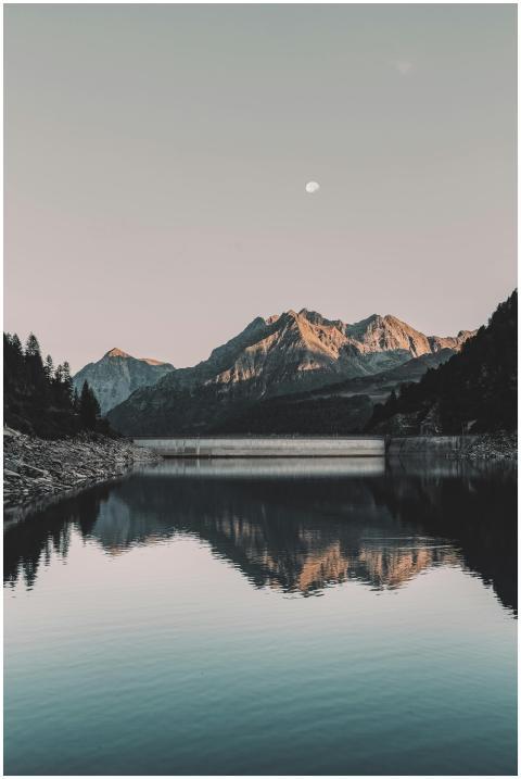 Scenic Mountain Lake Twilight