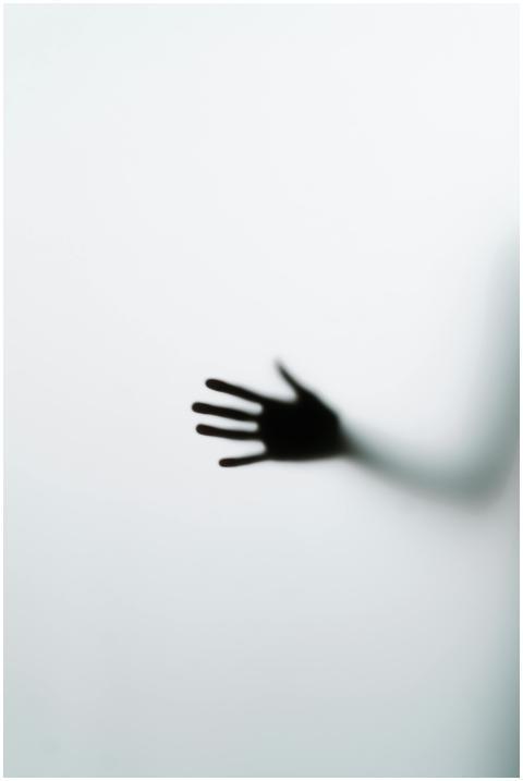 A minimalist abstract image showing the silhouette