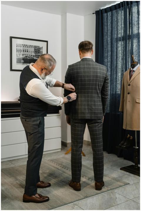 Tailor making precise adjustments on a client's su