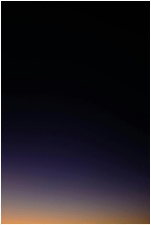 Abstract artwork depicting a gradient sky from sun