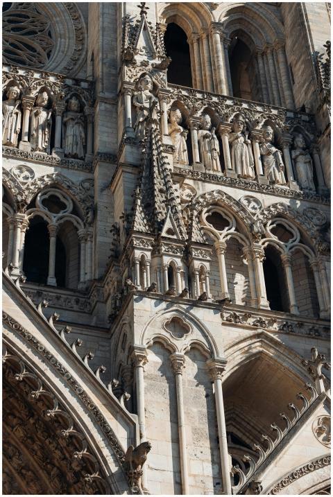 Detailed view of ornate Gothic architecture at Ami