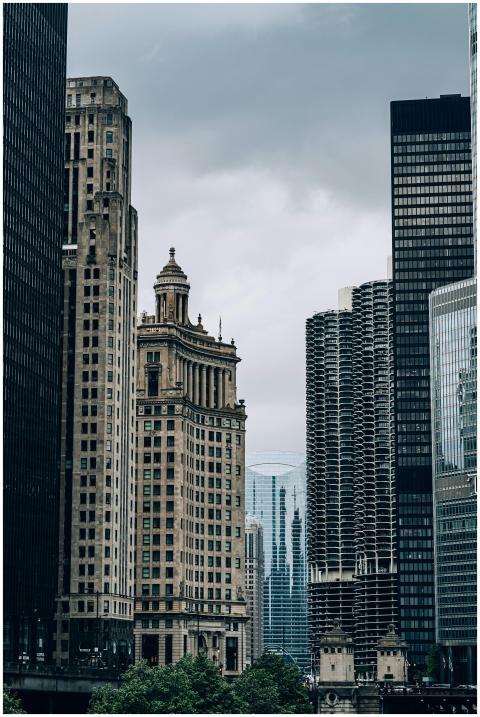 Stunning view of Chicago's urban skyline featuring