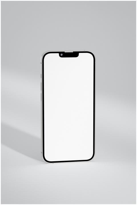 A close-up of a modern smartphone with a blank scr