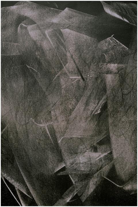 Intricate abstract chalk patterns create an artist