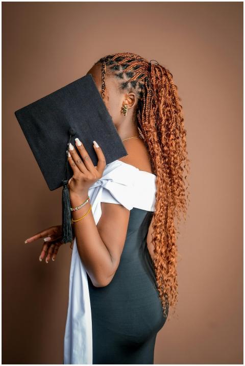 Elegant Graduation Portrait Holding