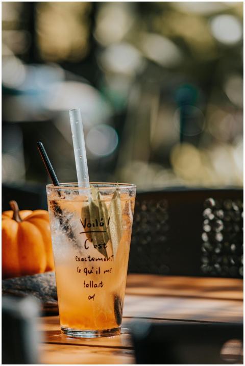 Refreshing Autumn Cocktail Outdoor