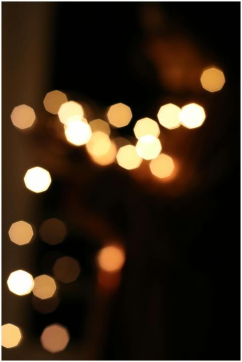 Golden bokeh lights creating an abstract and dream
