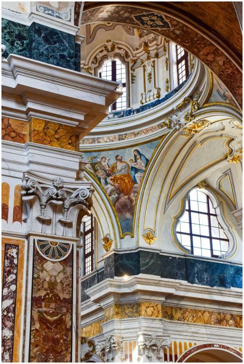 Elegant Baroque architecture with frescoes in Apul