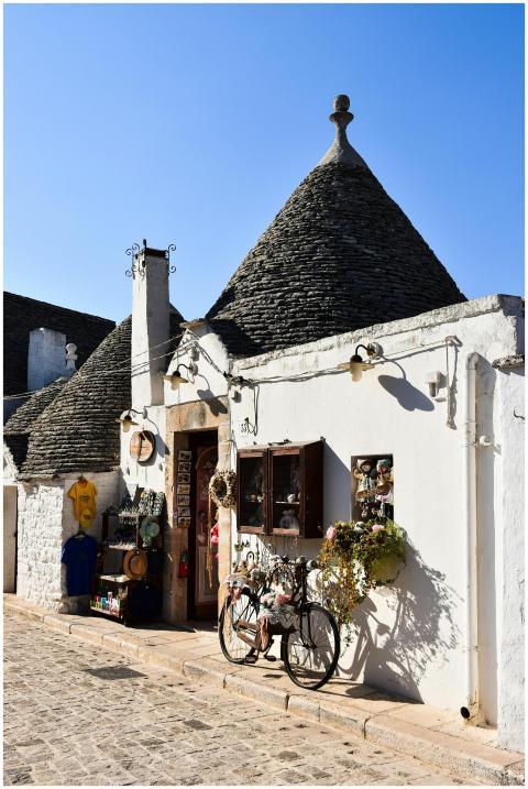 Trulli houses in Alberobello, Puglia, Italy under