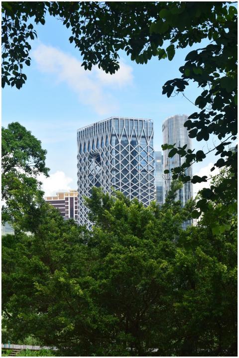 A glimpse of Macau's striking architecture framed