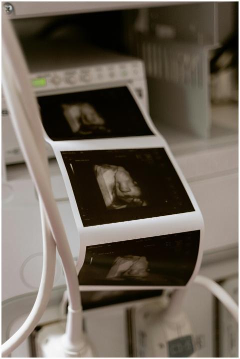 Ultrasound scan printouts from a medical machine i