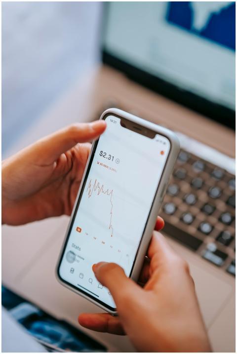 High angle of crop anonymous dealer using financia