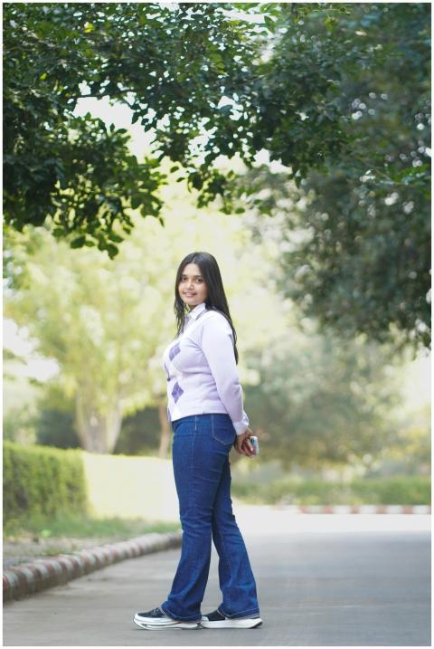 Young Woman Smiling Outdoors