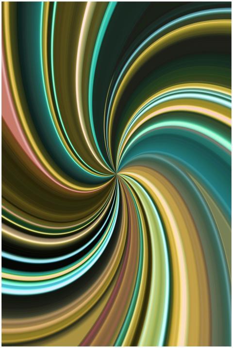 Dynamic abstract image featuring vibrant swirls in
