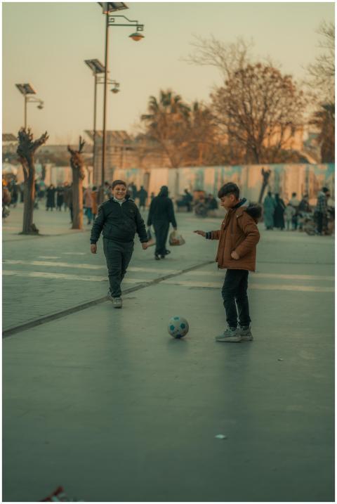 Children Playing Soccer Urban