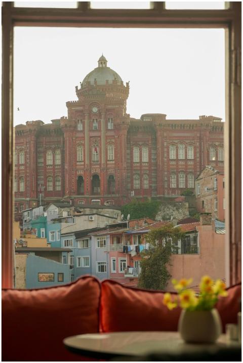 View of historic Istanbul's colorful architecture