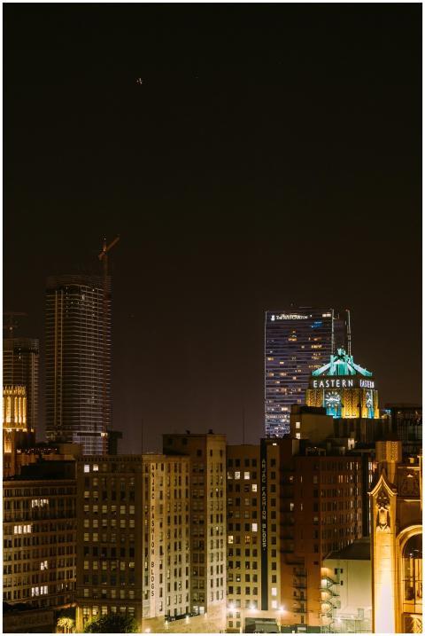 Captivating cityscape featuring illuminated Easter