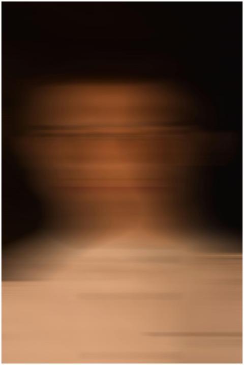 Artistic blurry profile capturing the motion of a