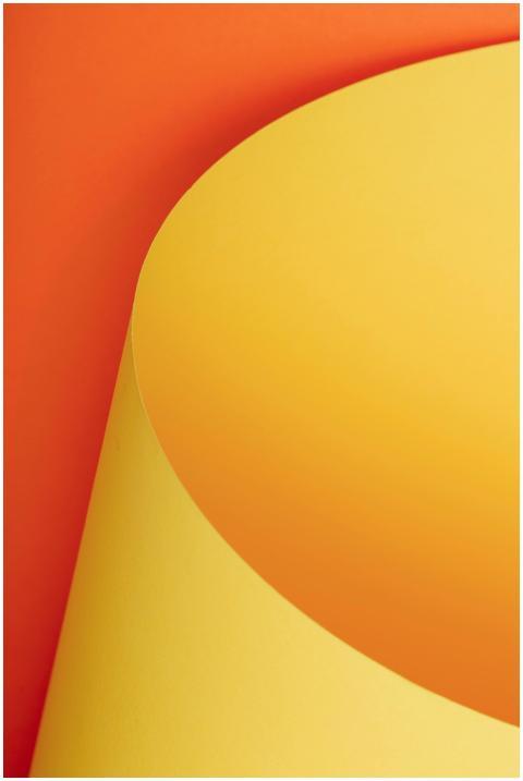 Creative abstract art featuring curved yellow and
