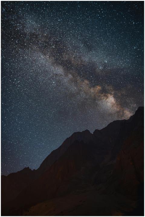 Breathtaking night sky view of the Milky Way over