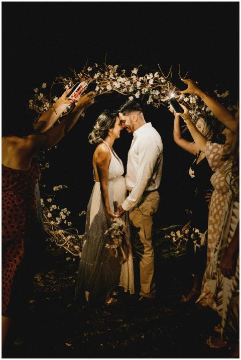 Side view of positive gentle couple smiling and ho