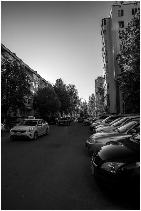 Urban Street Scene Parked