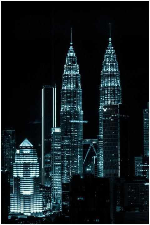 Dazzling night view of Kuala Lumpur cityscape show