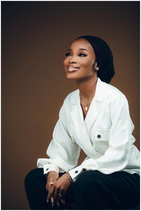 Elegant portrait of a smiling woman in business at