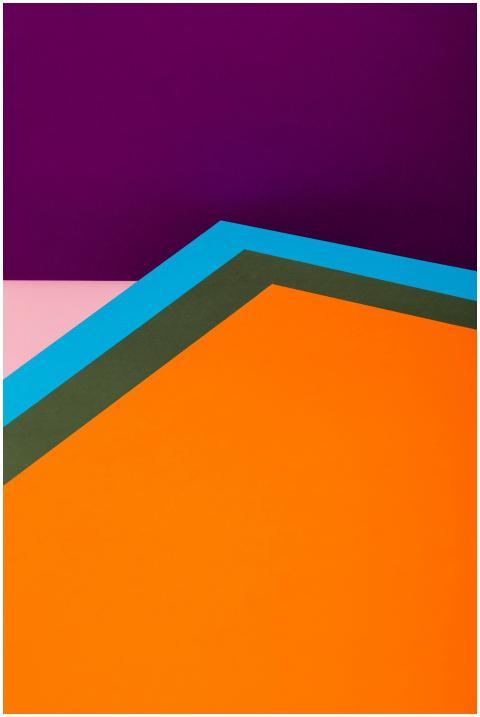 Colorful abstract art with geometric shapes in ora