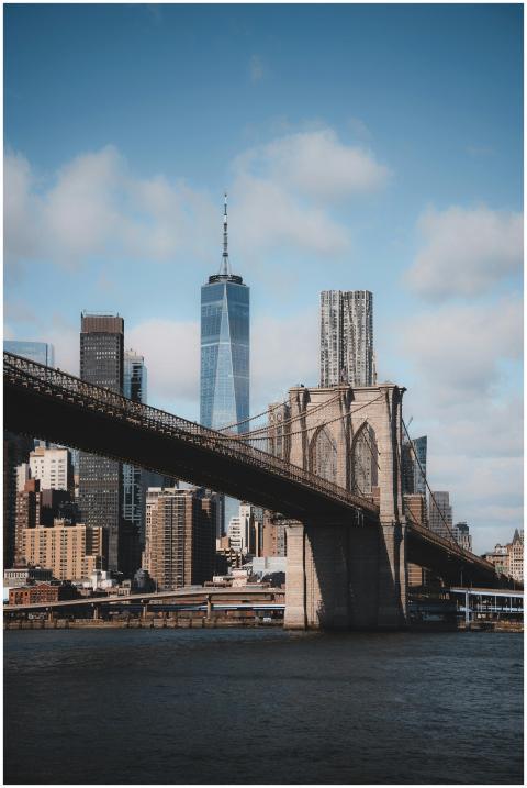 Captivating view of the Brooklyn Bridge with the N
