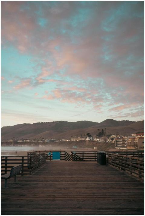 Scenic Sunset Coastal Pier