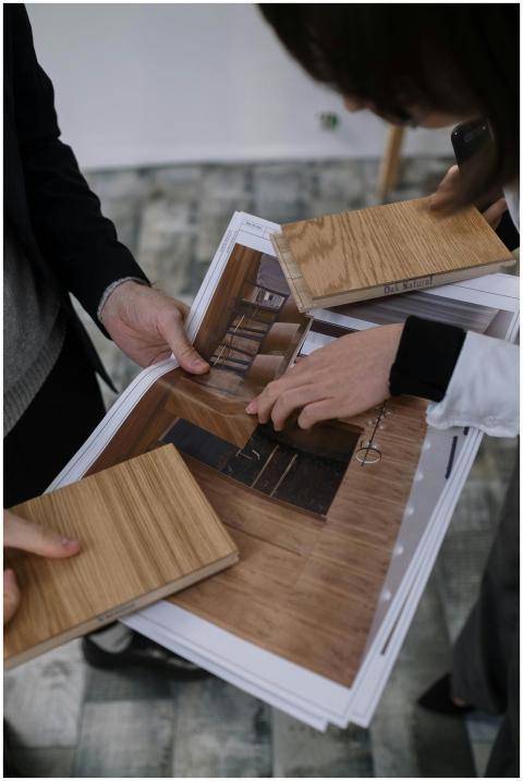 Group of architects reviewing interior design plan