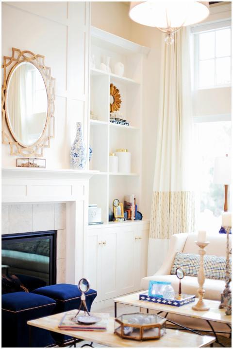 Bright and airy living room with luxurious decor e