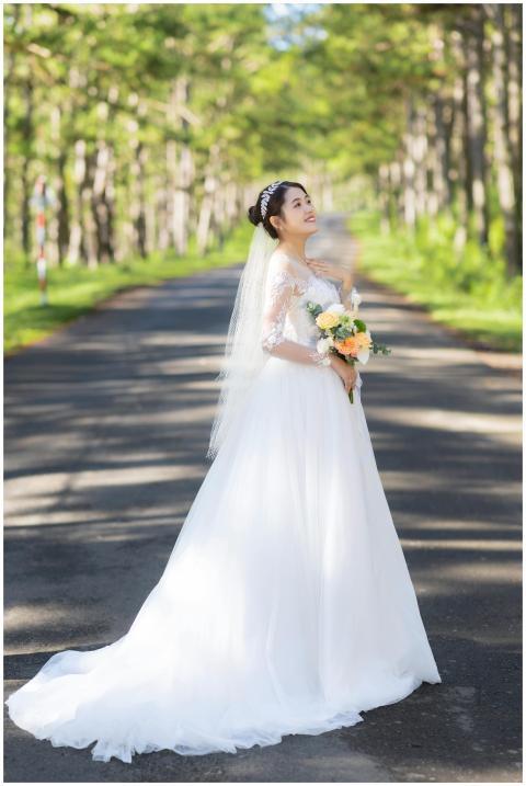 Elegant Bride Tree Lined