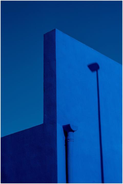 Bold abstract photograph of a building with strong