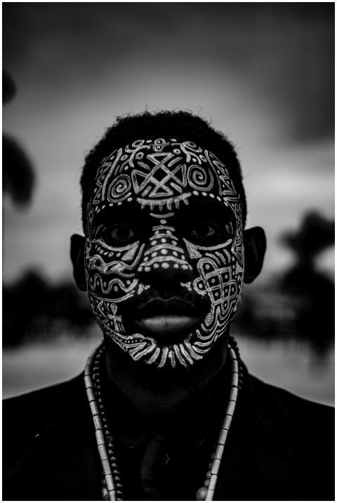 Ethereal Black White Portrait