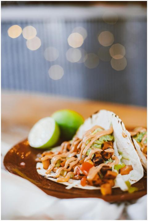 Mouth-watering tacos topped with fresh vegetables